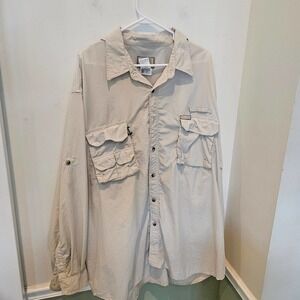 MEN'S Vented Long Sleeve Fishing Shirt Size 3XL